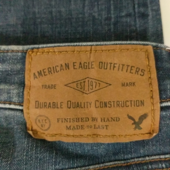 American Eagle 360 Extreme Flex Medium Wash Distressed Skinny Jeans - size 28x30 - Picture 8 of 8